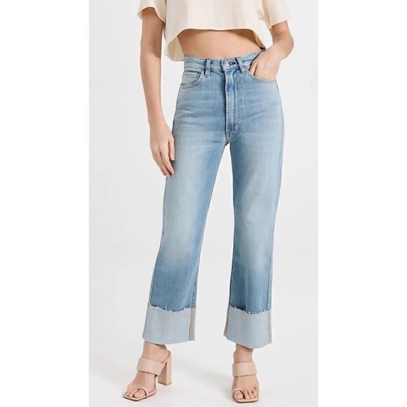 3x1 Claudia Extreme High Kick Jeans Cropped Inseam in Reef - Picture 1 of 11